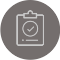 icon depicting clipboard with a checkmark